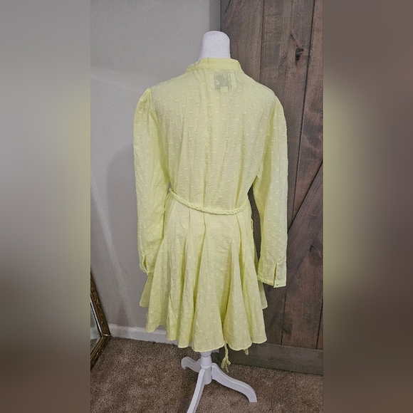 THE SHIRT by ROCHELLE BEHRENS The Jenica Dress In Yellow. Size L NWT - Picture 12 of 16